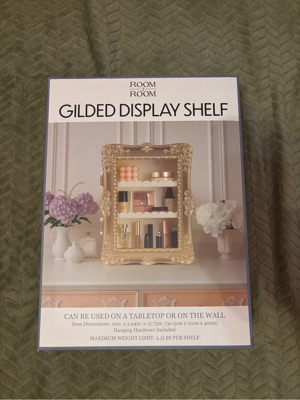 Room2Room Gold Gilded Display Shelf - Ornate Wall & Table Accent Never Opened